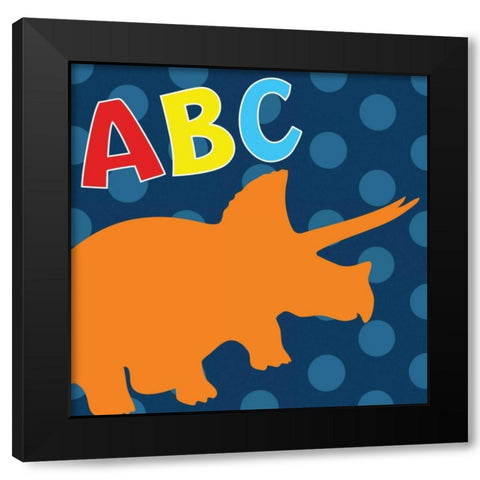 Dinopolooza VIII Black Modern Wood Framed Art Print with Double Matting by ND Art and Design