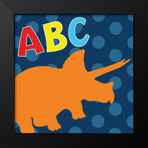 Dinopolooza VIII Black Modern Wood Framed Art Print by ND Art and Design