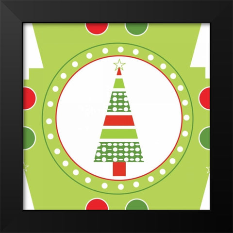 Joyous Holiday III Black Modern Wood Framed Art Print by ND Art and Design