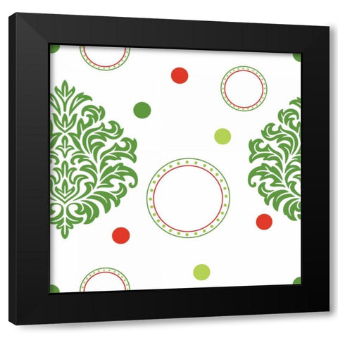 Joyous Holiday IX Black Modern Wood Framed Art Print with Double Matting by ND Art and Design