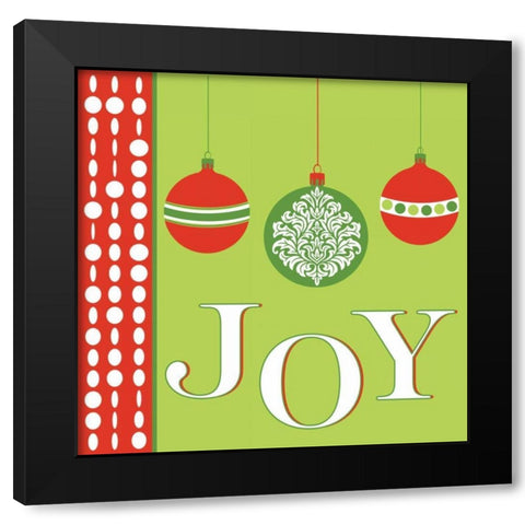 Joyous Holiday X Black Modern Wood Framed Art Print with Double Matting by ND Art and Design