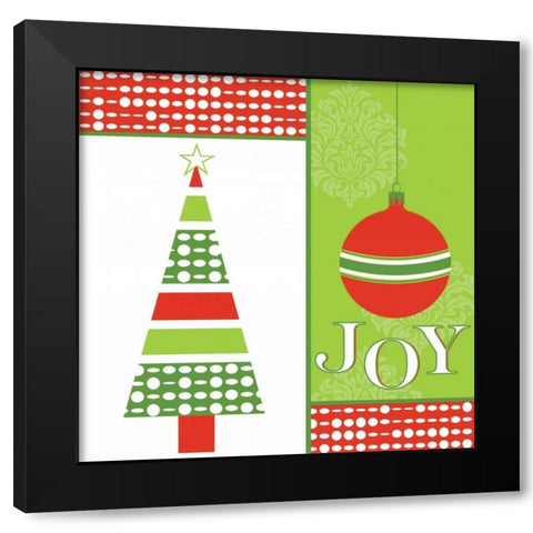 Joyous Holiday XI Black Modern Wood Framed Art Print with Double Matting by ND Art and Design
