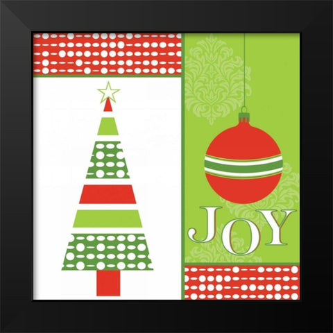 Joyous Holiday XI Black Modern Wood Framed Art Print by ND Art and Design