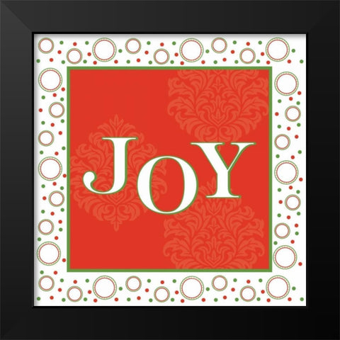 Joyous Holiday XII Black Modern Wood Framed Art Print by ND Art and Design