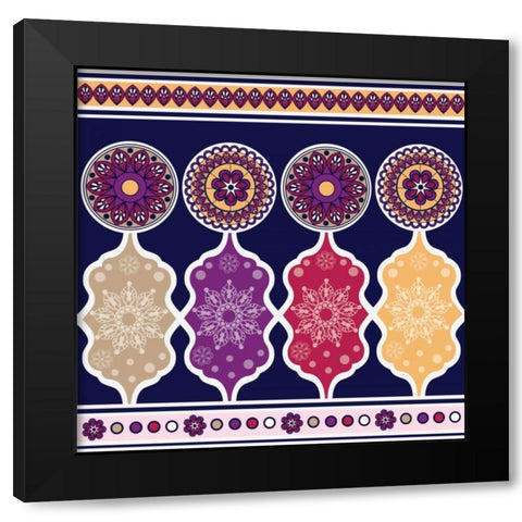 Modern Day Moroccan Gypsy IV Black Modern Wood Framed Art Print by ND Art and Design