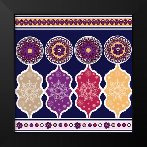 Modern Day Moroccan Gypsy IV Black Modern Wood Framed Art Print by ND Art and Design