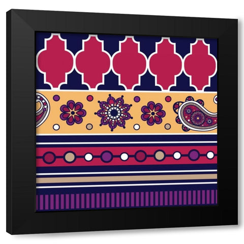 Modern Day Moroccan Gypsy V Black Modern Wood Framed Art Print by ND Art and Design
