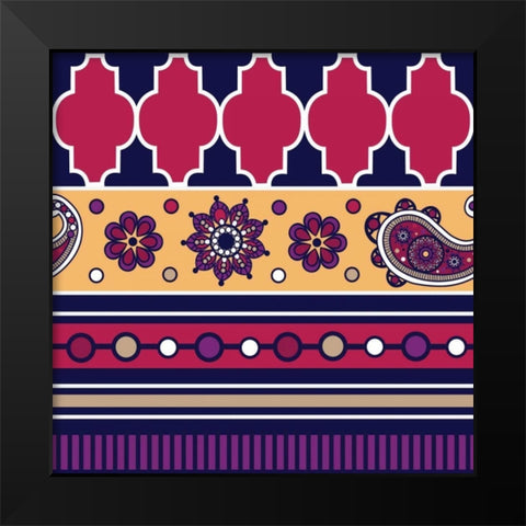 Modern Day Moroccan Gypsy V Black Modern Wood Framed Art Print by ND Art and Design