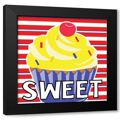 Sweet Shoppe VII Black Modern Wood Framed Art Print with Double Matting by ND Art and Design