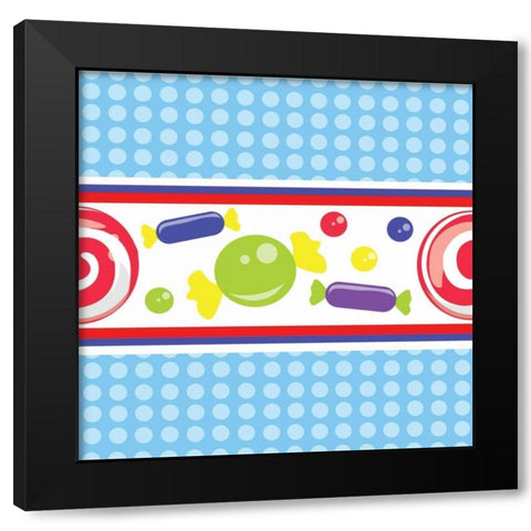 Sweet Shoppe VIII Black Modern Wood Framed Art Print by ND Art and Design