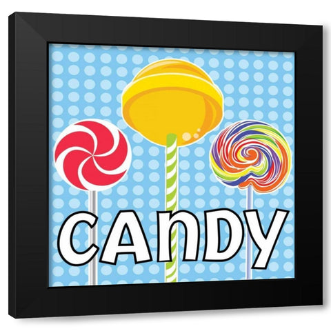 Sweet Shoppe IX Black Modern Wood Framed Art Print with Double Matting by ND Art and Design