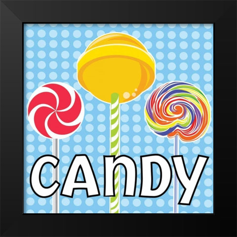 Sweet Shoppe IX Black Modern Wood Framed Art Print by ND Art and Design