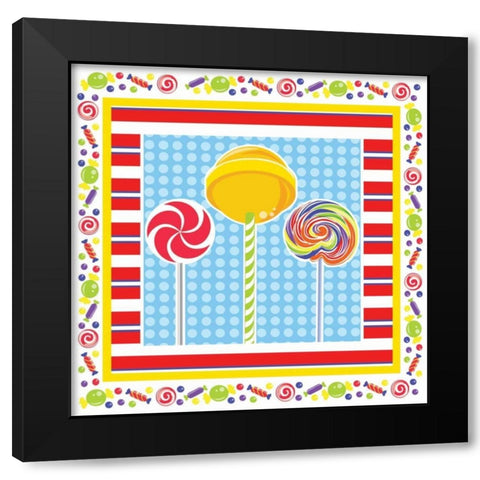 Sweet Shoppe XII Black Modern Wood Framed Art Print with Double Matting by ND Art and Design