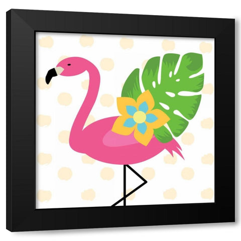 Tropical II Black Modern Wood Framed Art Print with Double Matting by ND Art and Design