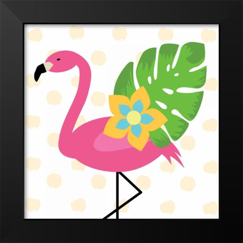 Tropical II Black Modern Wood Framed Art Print by ND Art and Design