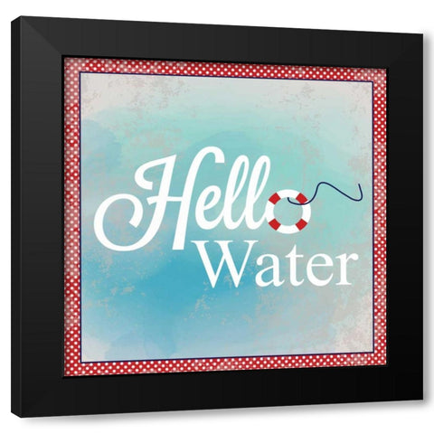 Lake II Black Modern Wood Framed Art Print by ND Art and Design