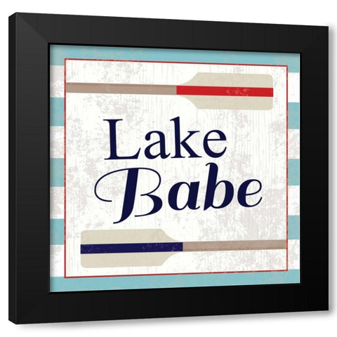 Lake III Black Modern Wood Framed Art Print with Double Matting by ND Art and Design