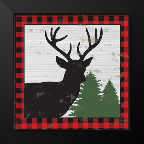 Lodge I Black Modern Wood Framed Art Print by ND Art and Design