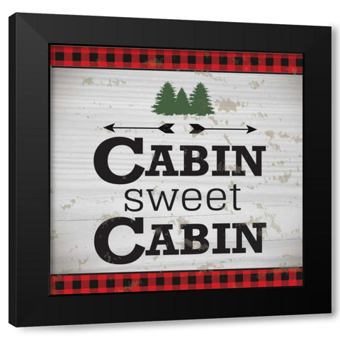 Lodge II Black Modern Wood Framed Art Print with Double Matting by ND Art and Design