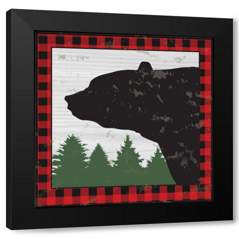 Lodge III Black Modern Wood Framed Art Print with Double Matting by ND Art and Design