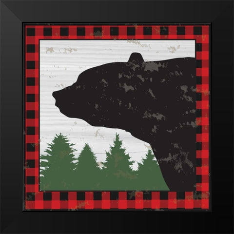 Lodge III Black Modern Wood Framed Art Print by ND Art and Design