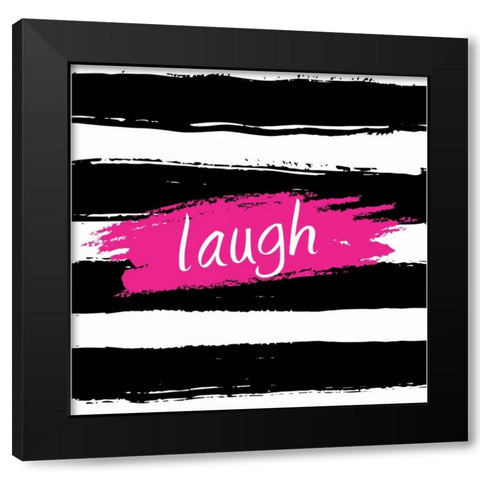 Trendy II Black Modern Wood Framed Art Print by ND Art and Design