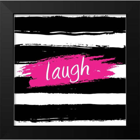 Trendy II Black Modern Wood Framed Art Print by ND Art and Design