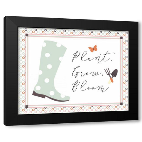 Garden III Black Modern Wood Framed Art Print by ND Art and Design