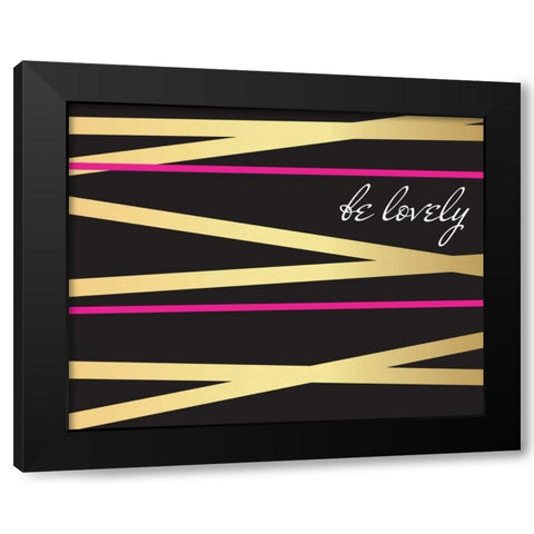 Trendy I Black Modern Wood Framed Art Print with Double Matting by ND Art and Design