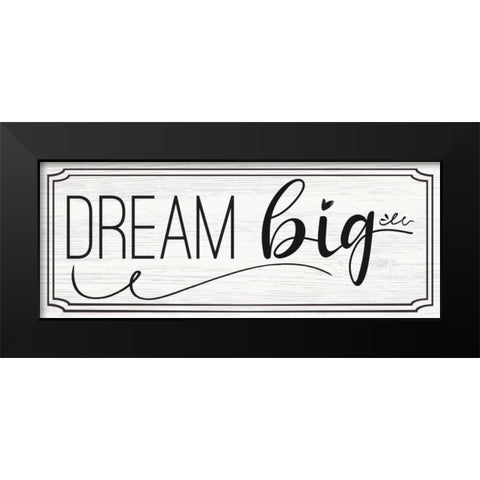 Words II Black Modern Wood Framed Art Print by ND Art and Design