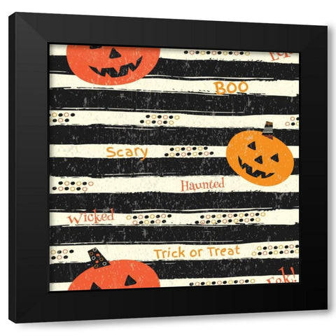 Hallows Eve II Black Modern Wood Framed Art Print by ND Art and Design
