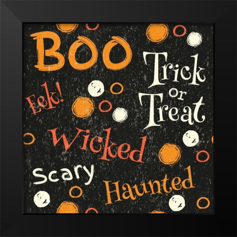 Hallows Eve III Black Modern Wood Framed Art Print by ND Art and Design