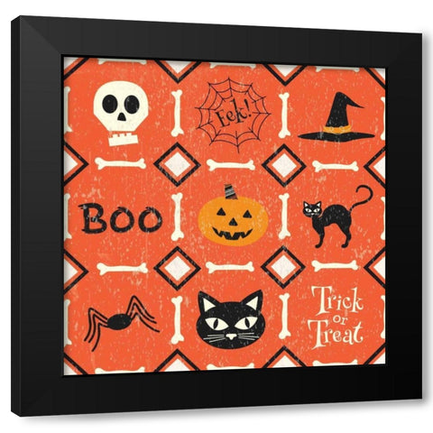 Hallows Eve VI Black Modern Wood Framed Art Print by ND Art and Design