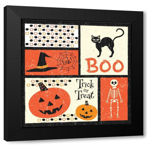 Hallows Eve VII Black Modern Wood Framed Art Print by ND Art and Design