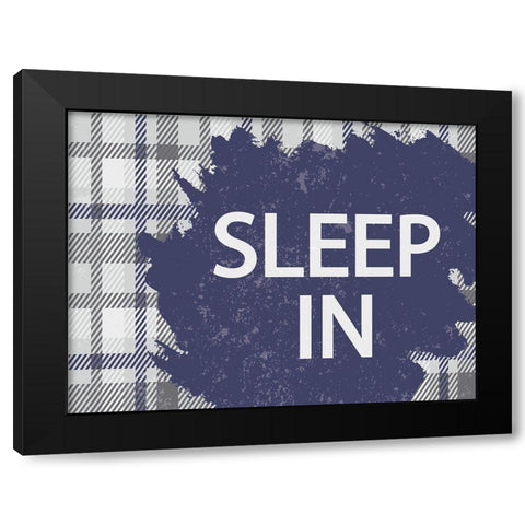 Sleep In Black Modern Wood Framed Art Print with Double Matting by ND Art and Design