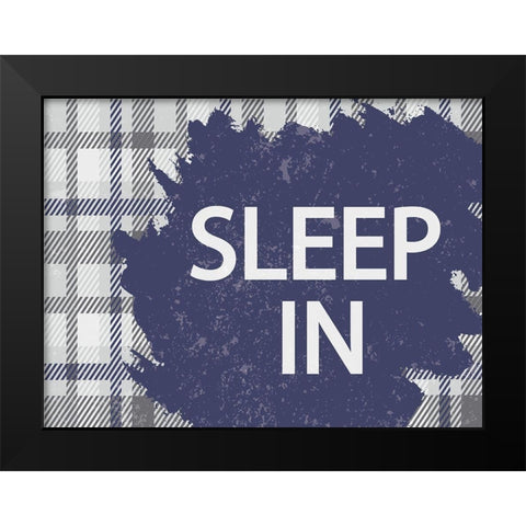 Sleep In Black Modern Wood Framed Art Print by ND Art and Design