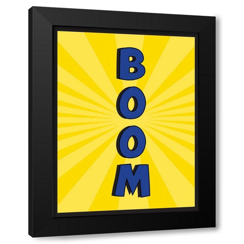 Boom Black Modern Wood Framed Art Print by ND Art