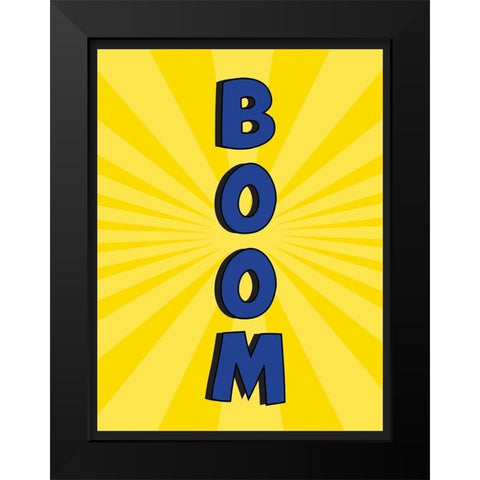 Boom Black Modern Wood Framed Art Print by ND Art