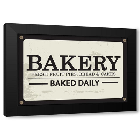 Bakery Black Modern Wood Framed Art Print with Double Matting by ND Art