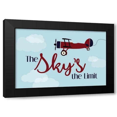 The Skys the Limit Black Modern Wood Framed Art Print by ND Art