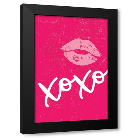 XoXo Black Modern Wood Framed Art Print by ND Art