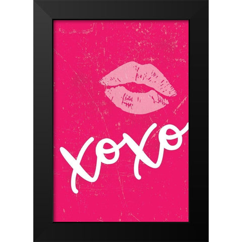 XoXo Black Modern Wood Framed Art Print by ND Art