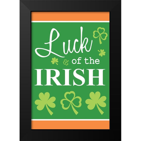 Luck of the Irish Black Modern Wood Framed Art Print by ND Art