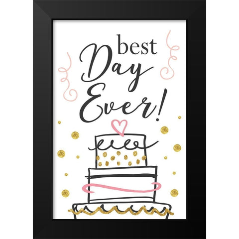 Wedding I  Black Modern Wood Framed Art Print by ND Art