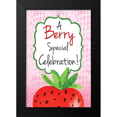 Berry Special Black Modern Wood Framed Art Print by ND Art