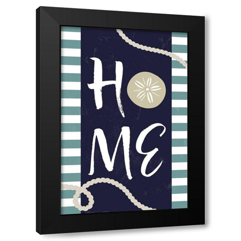 Coastal Home Black Modern Wood Framed Art Print by ND Art