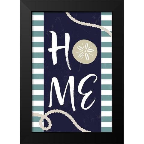 Coastal Home Black Modern Wood Framed Art Print by ND Art