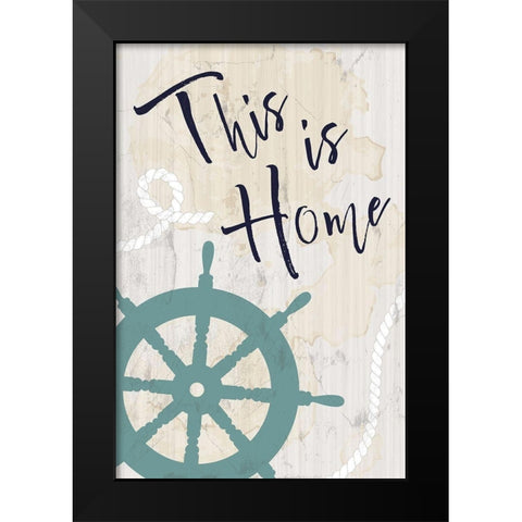 This is Home Black Modern Wood Framed Art Print by ND Art