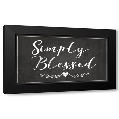 Simply Blessed Black Modern Wood Framed Art Print by ND Art