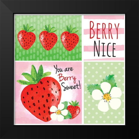 Berry Special III Black Modern Wood Framed Art Print by ND Art